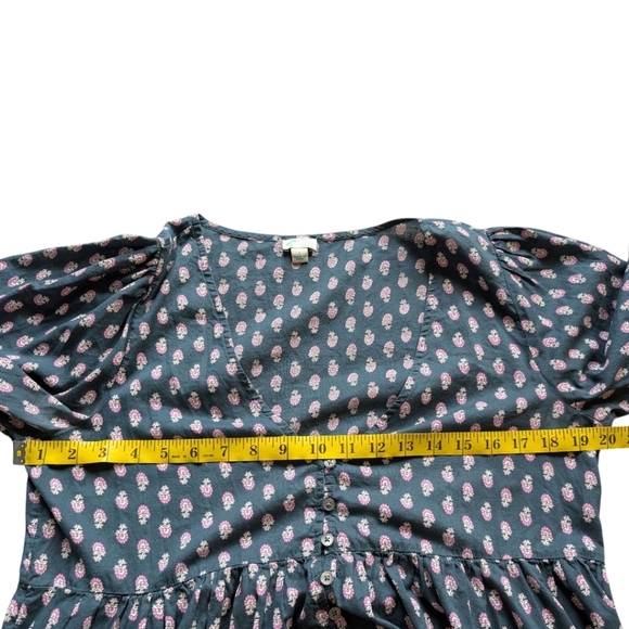 J. Crew Tiered Dress Women S Romantic 90s Babydoll Cottage Puff Sleeve Cotton - Picture 13 of 16